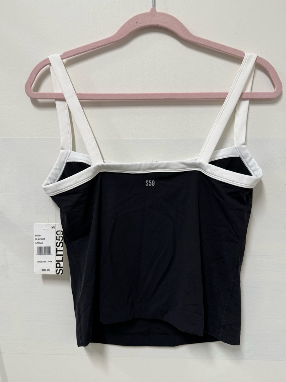 Splits59 Black and White Athletic Bandeau Tank